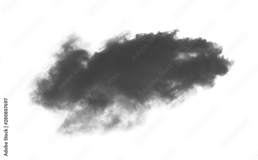 Black smoke on a white background