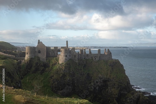 Castle on a coast in Northern Ireland