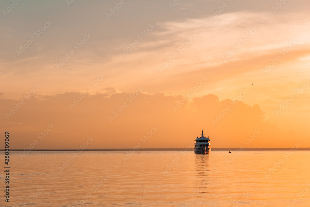 Boat at Sunset Boat at Sunset