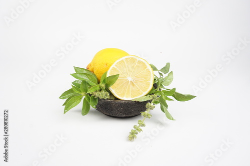 fresh mint and lemon