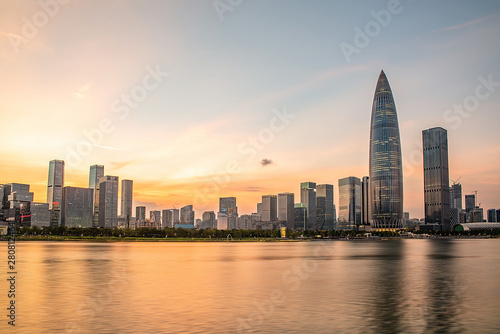 Shenzhen Houhai CBD Skyline City Scene at Dusk © WR.LILI