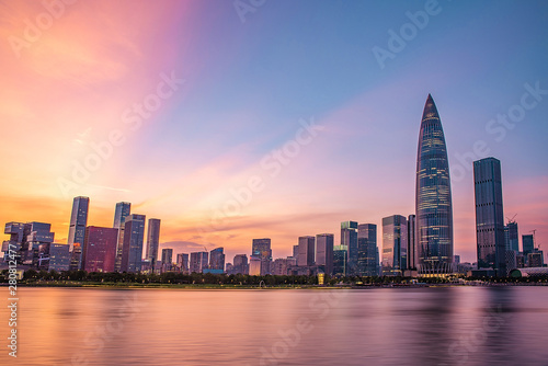 Shenzhen Houhai CBD Skyline City Scene at Dusk © WR.LILI