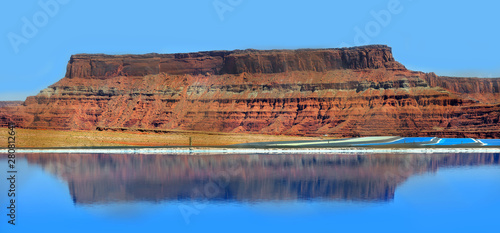 Fotografie Potash ponds in Utah on the way to Canyon lands