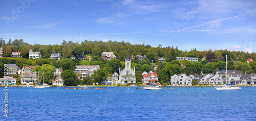 Konstfotografi Mackinac Island, Michigan, USA, July 21, 2019:  All of Mackinac Island was listed as a National Historic Landmark in October 1960