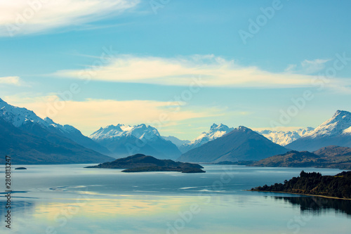 Lake Pupuki at sunset with Mount Cook in the distance © Stewart