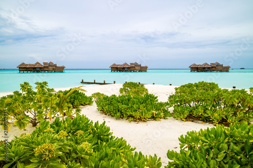 Wallpaper Mural Water villa at luxury resort in Maldives Torontodigital.ca