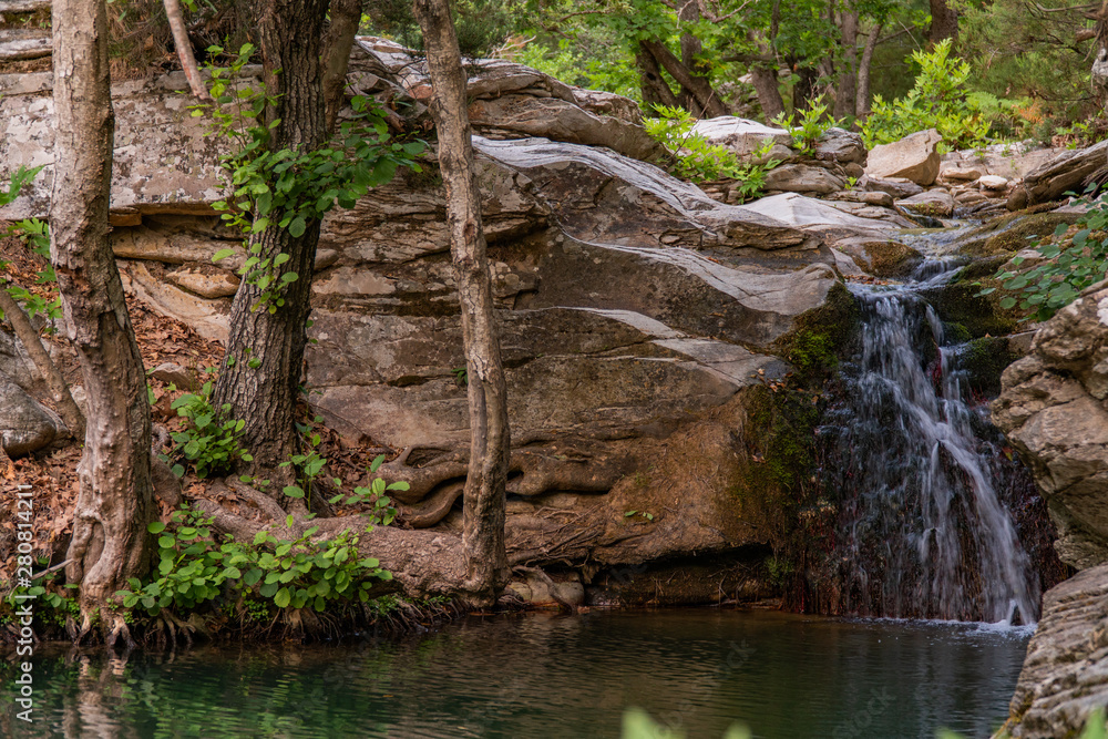 Fototapeta premium Waterfalls in Thassos and Hotnitsa