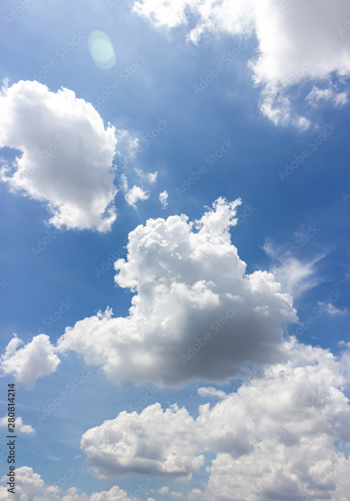 Cloudy and blue sky and light of sun Cloudy and blue sky and light of sun