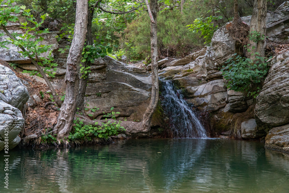 Fototapeta premium Waterfalls in Thassos and Hotnitsa