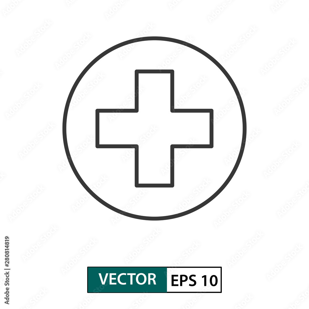First aid / medical icon. Outline style. Vector illustration EPS 10 First aid / medical icon. Outline style. Vector illustration EPS 10