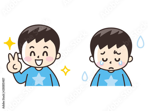 喜びと悲しみ　男の子