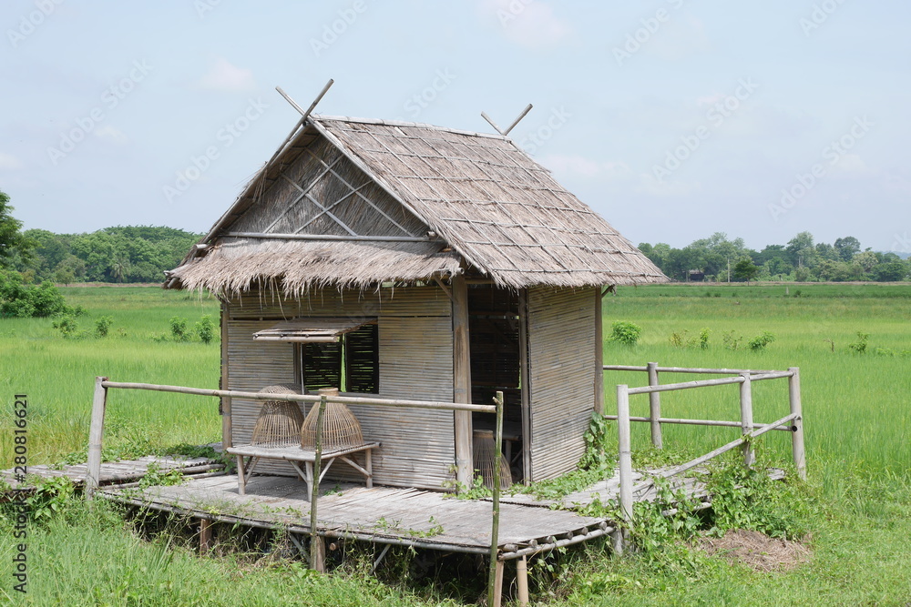 old wooden house in village