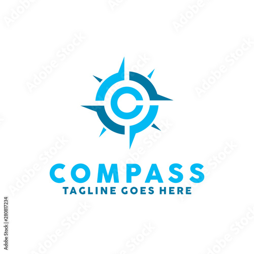 Compass Logo Vector Icon. Modern Navigation Symbol. Location Logo Design Inspiration.