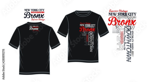 Athletic Bronx typography for T-shirt printing design, vector illustrations