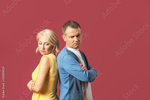 Sad middle-aged couple afte...