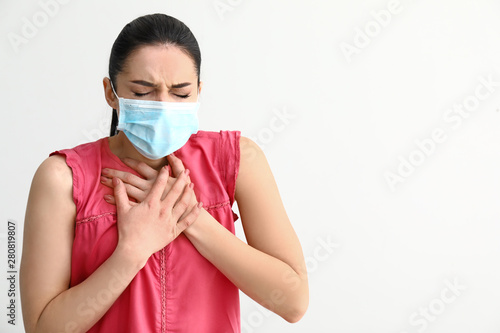 Young woman wearing protect...