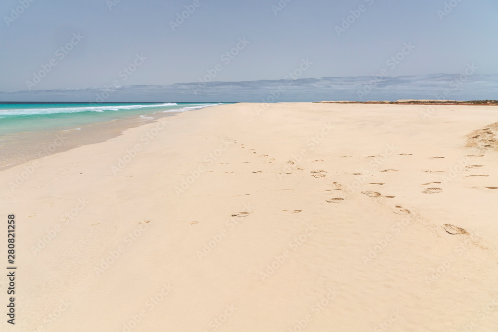 Fototapeta premium Santa Monica beach in Cabo Verde Boa Vista