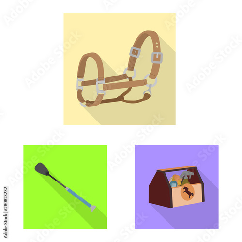 Vector illustration of track and racing logo. Collection of track and riding stock symbol for web.
