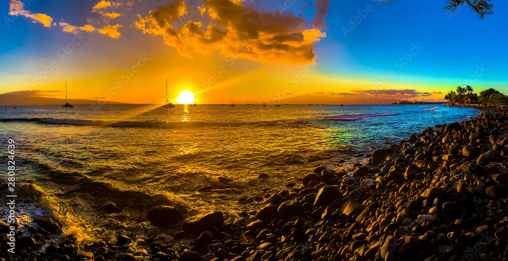 Hawaii Sunset and Sail