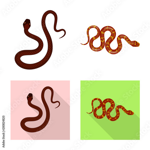 Vector design of mammal and danger symbol. Collection of mammal and medicine stock symbol for web.