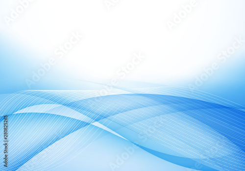 Blue and white wave abstract illustration, soft design
