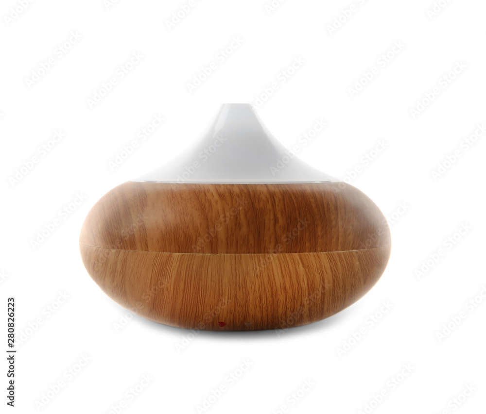 Modern essential oil diffuser on white background Modern essential oil diffuser on white background