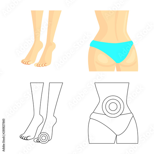 Vector illustration of hospital and rendering symbol. Set of hospital and help stock symbol for web.