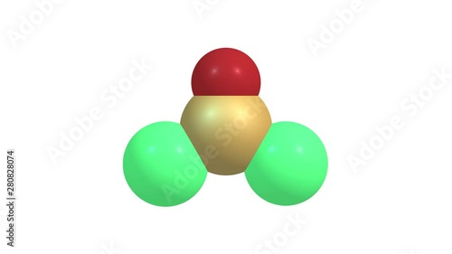 Rotating isolated phosgene molecule video photo