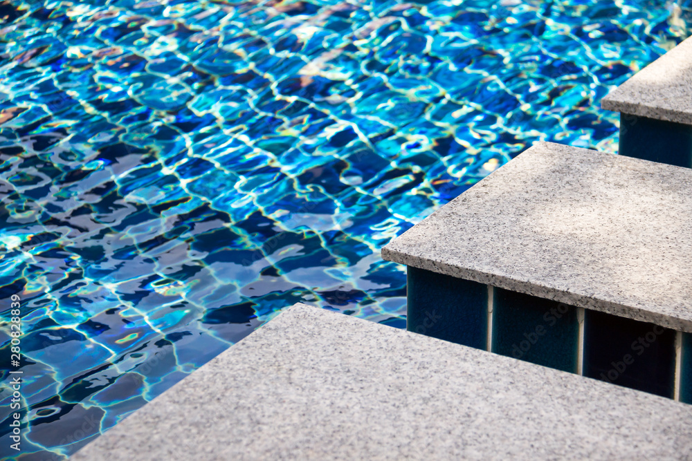 Obraz premium Concrete walkway on pool modern decorating