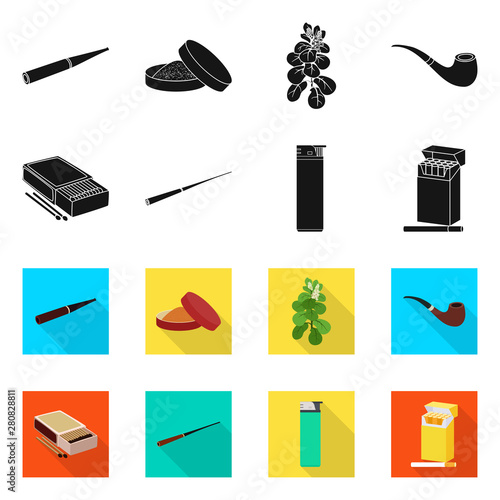 Isolated object of refuse and stop symbol. Set of refuse and habit vector icon for stock.