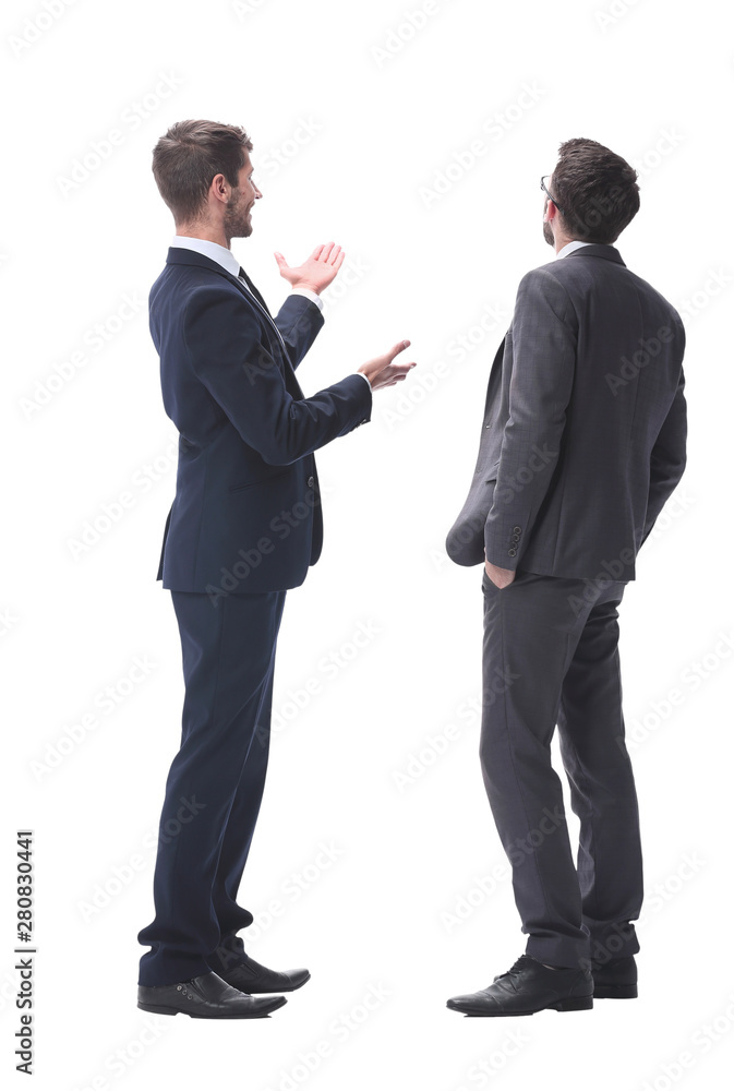 rear view. two businessmen looking at copy space rear view. two businessmen looking at copy space