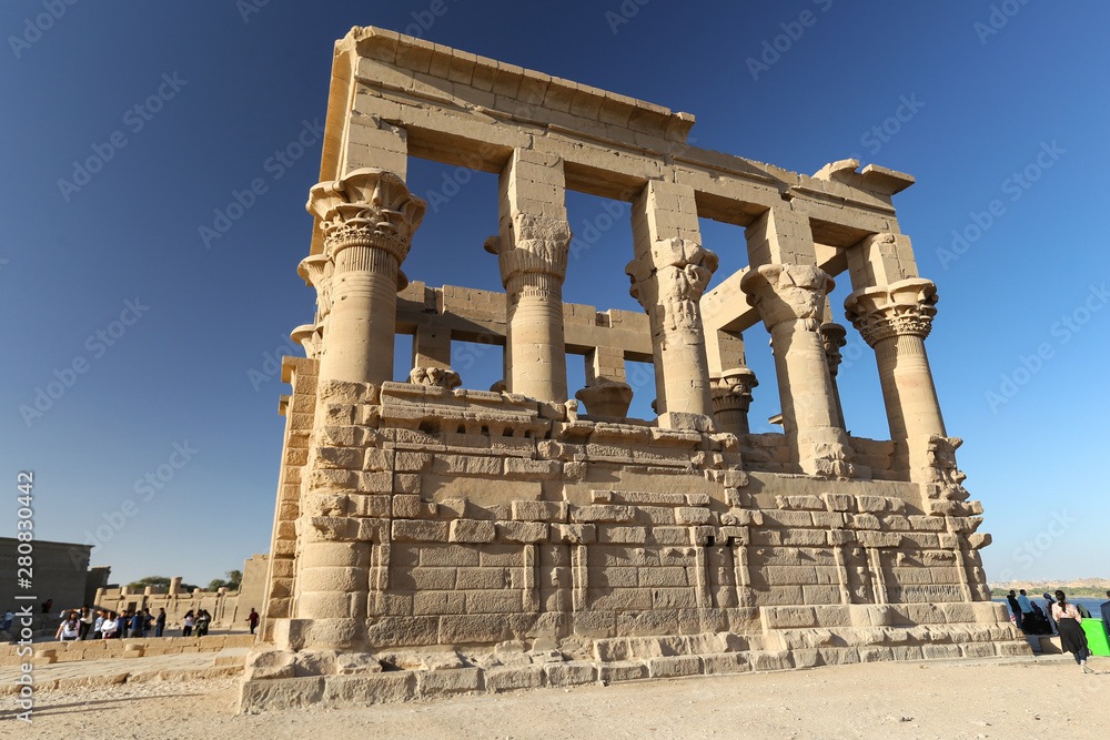 Trajan Kiosk of Philae Temple in Aswan, Egypt