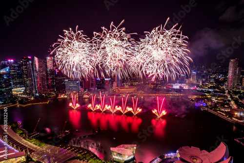 Singapore National day fireworks photo