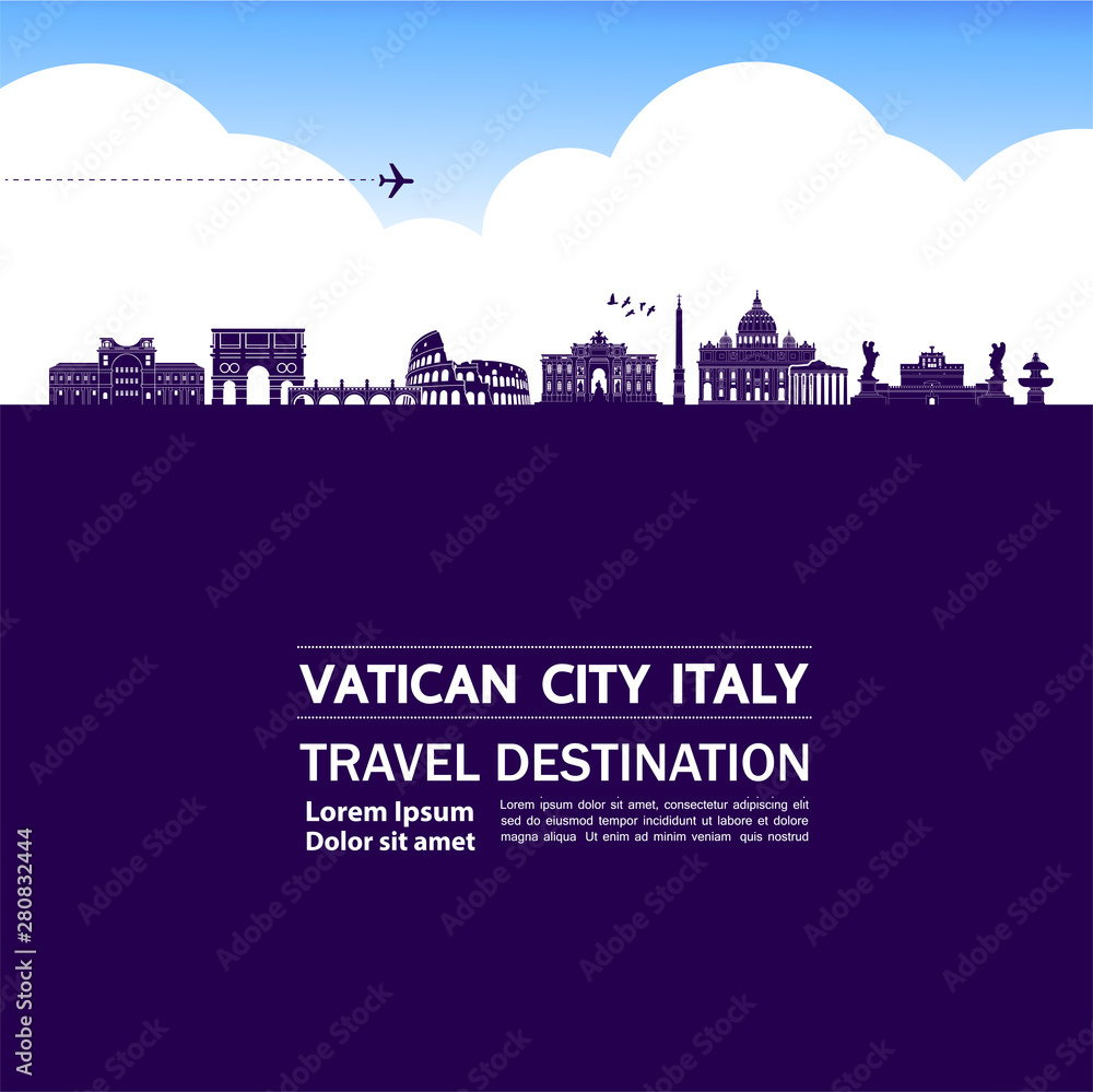 Italy travel destination grand vector illustration.