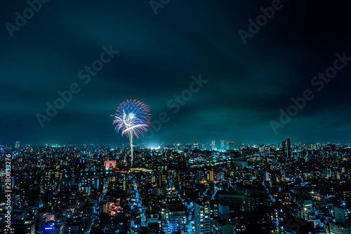 Canvas Print Tokyo sumida firework festival