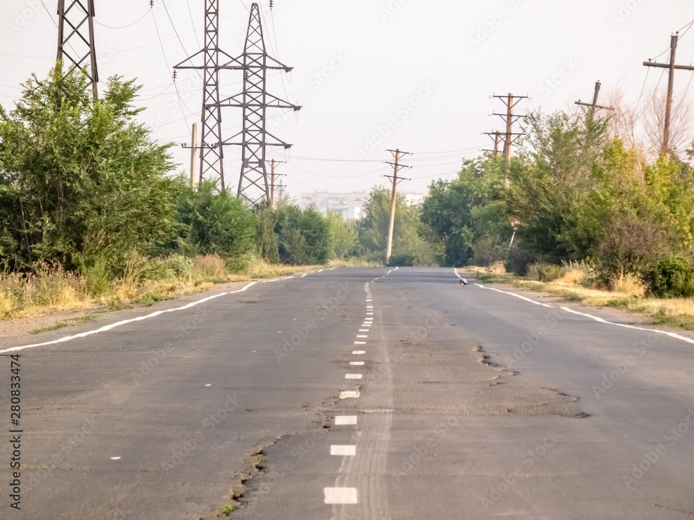 Fototapeta premium road leading to the city