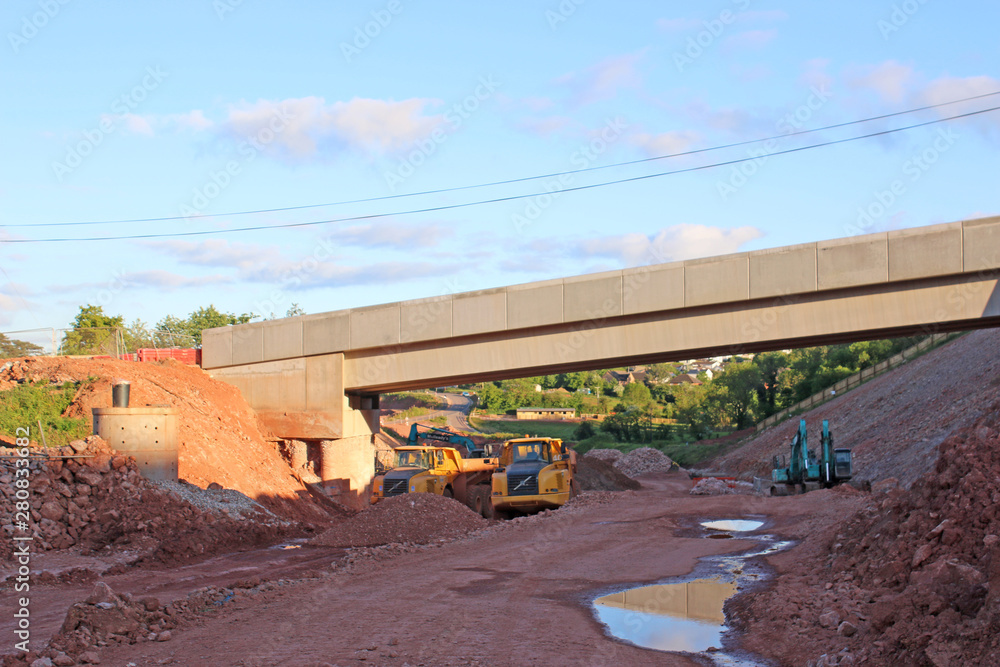 Fototapeta premium Road bridge under construction