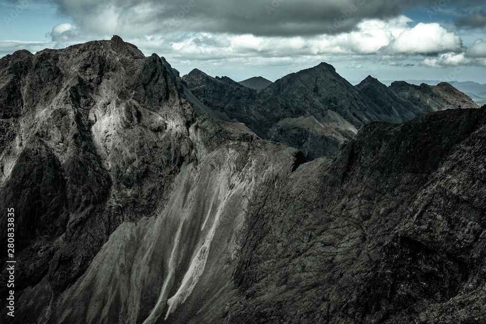 View across Coire Lagan and the Cuillin Ridge