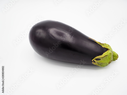 fresh aubergine separated on white background