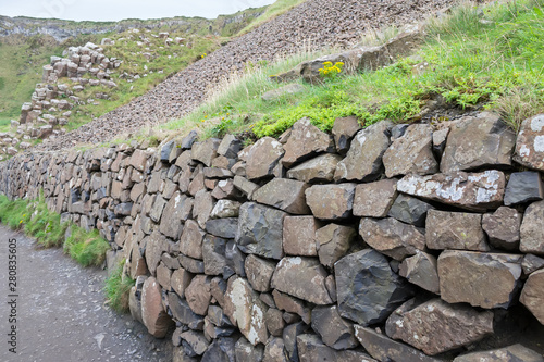 Stone walls in the coast of Ireland
