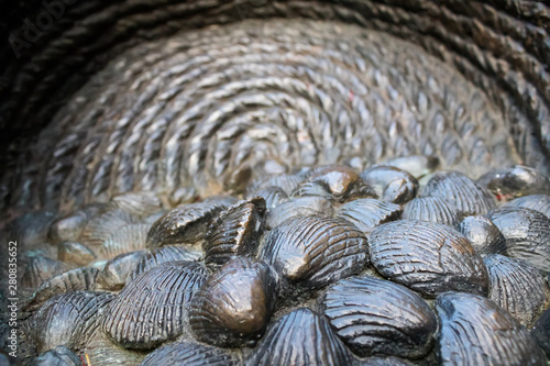 Seashells in a basket