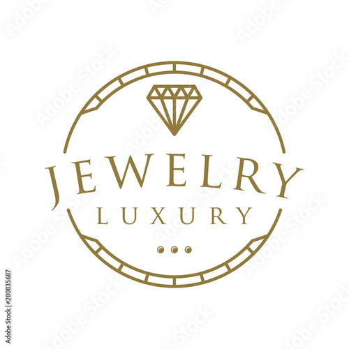 Gold Jewelry vintage logo design
