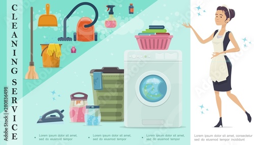 Colorful Cleaning Service Concept
