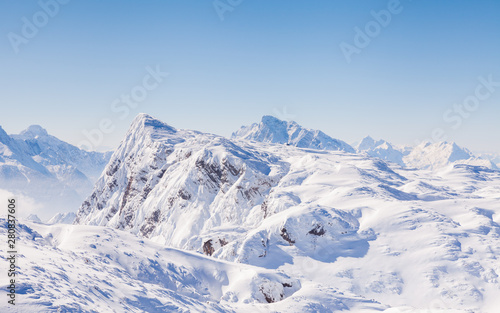 Untersberg Summit. The view from the summit of Untersberg mountain in Austria. The mountain straddles the border between Germany and Austria. © ATGImages