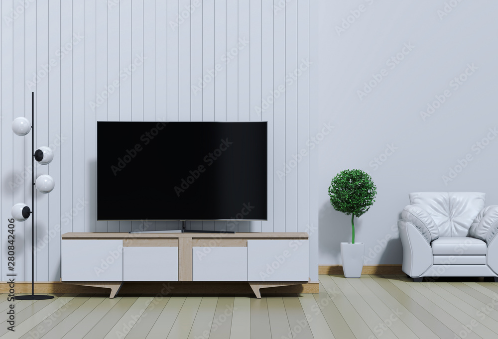 3D render of interior living room with Smart TV 3D render of interior living room with Smart TV
