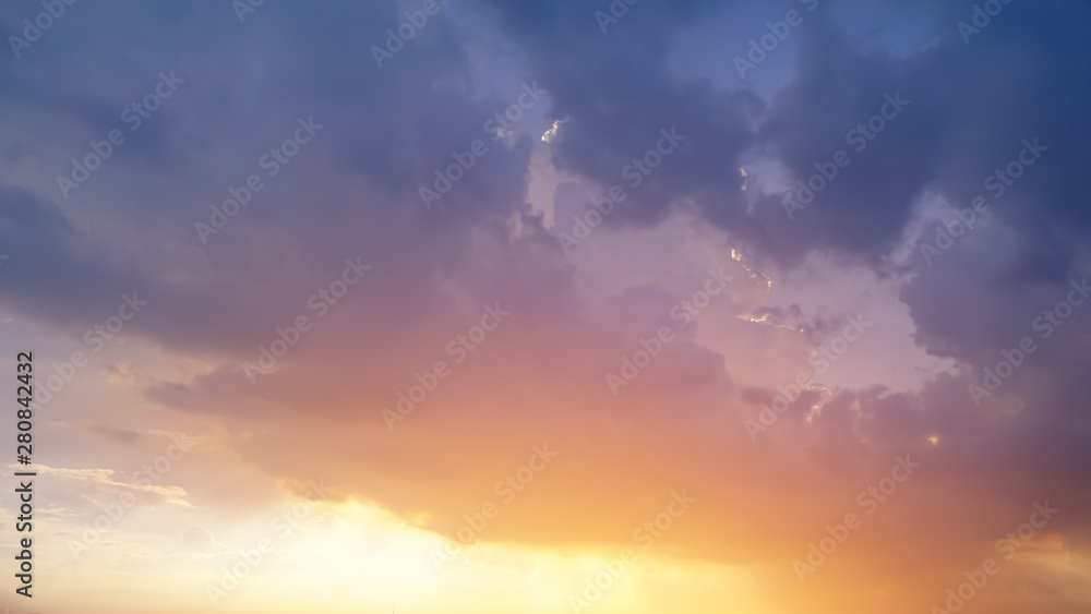 Beautiful sky with clouds background, Sky with clouds weather nature cloud blue.