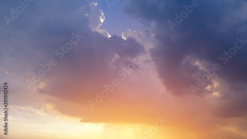 Beautiful sky with clouds background  Sky with clouds weather nature cloud blue.