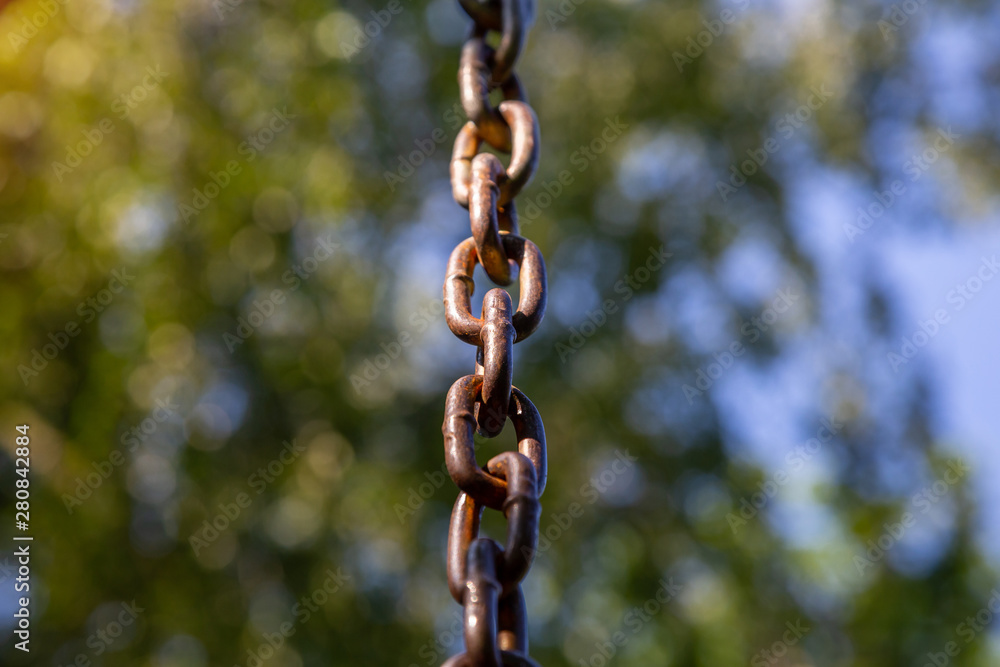 steel chain in the background. motivator steel chain in the background. motivator