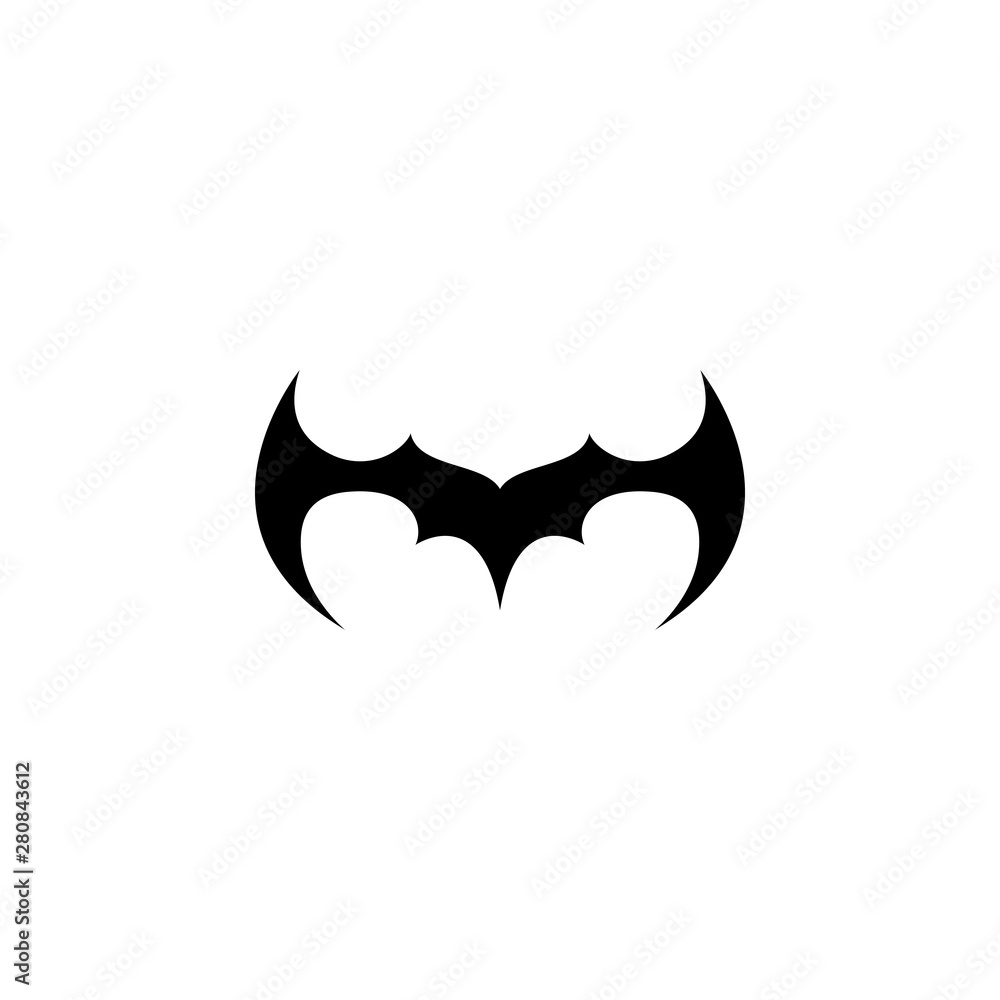 bat vector icon logo template design