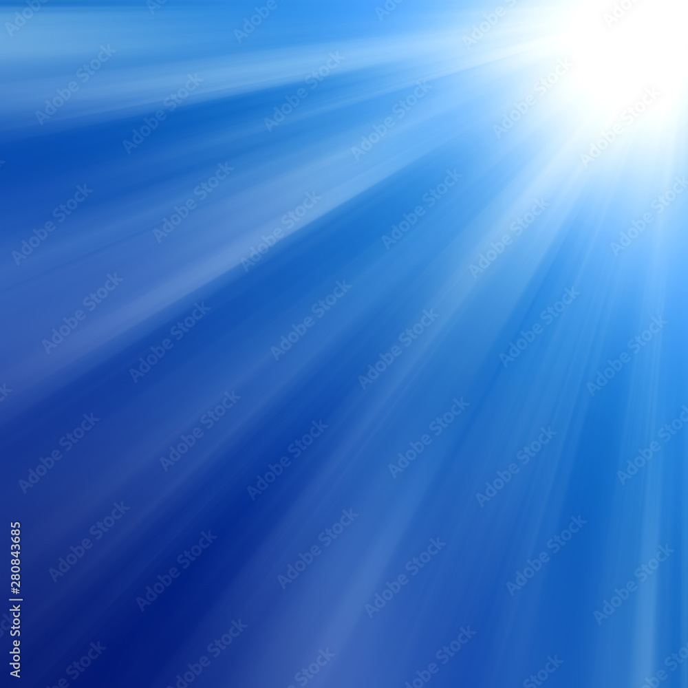 Abstract Soft Blue luminous rays